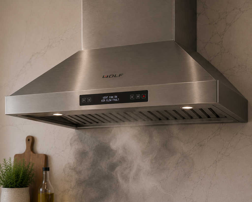 wolf range hood not extracting smoke