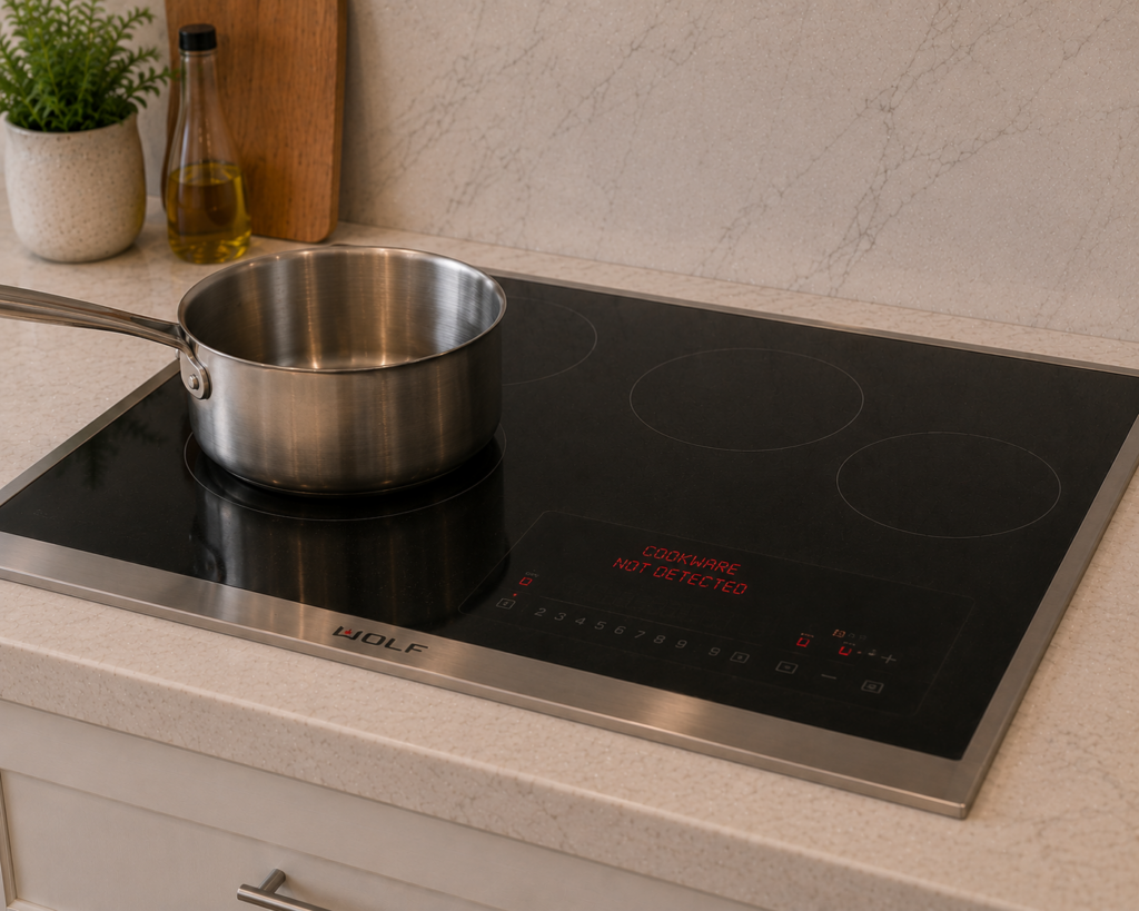 wolf cooktop not recognizing cookware