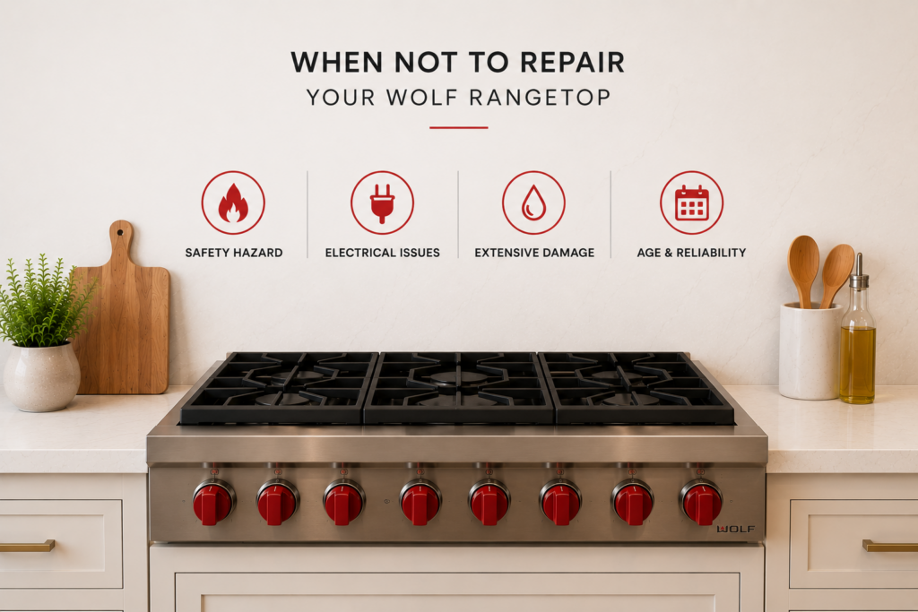 when not to repair wolf rangetop